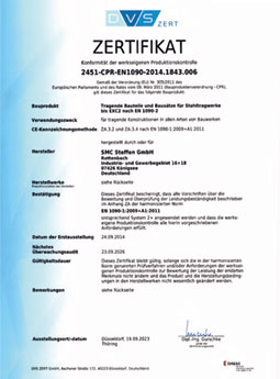 SMC Steffen GmbH - Zertifikat WPK nach DIN EN 1090